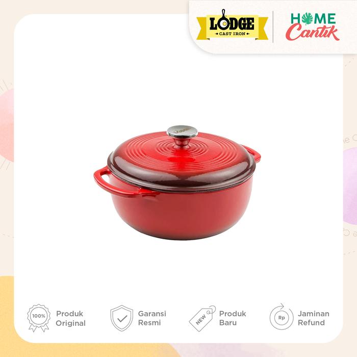 Gambar Lodge Cast Iron Dutch Oven 4,5 Quart-Blue - Merah dari Home Cantik undefined Tokopedia
