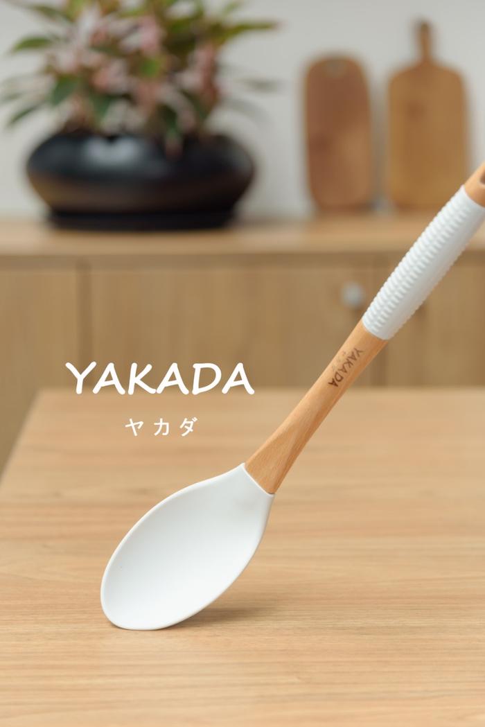 Gambar X&W Alat Masak Sutil Silicone Tahan Panas Gaggang Kayu double silicone Y-203 Peralatan Kitchenware - SOLID SPOON dari X&W undefined Tokopedia