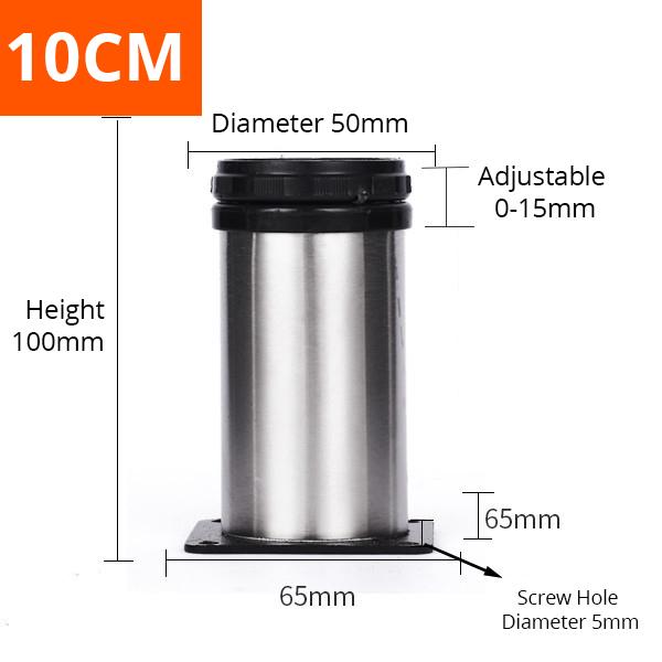 Gambar Kaki Sofa Stainless Bulat Tinggi Furniture Adjustable Cabinet Leg - 10cm dari ITOKOTOO undefined Tokopedia