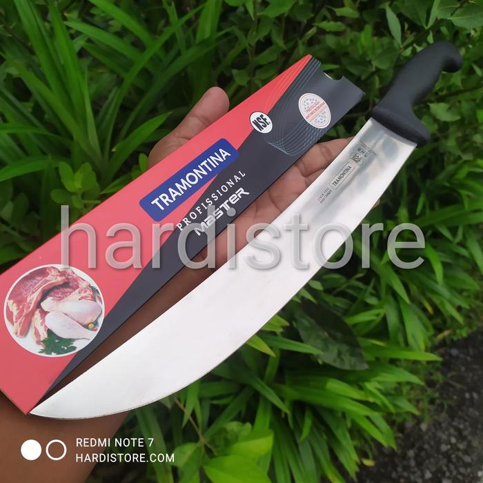Gambar Pisau Sembelih Lengkung 12 inchi / 30 cm Tramontina Butcher Cimeter 24610/082 Original Brazil - Hitam dari Hardistore Superpisau undefined Tokopedia