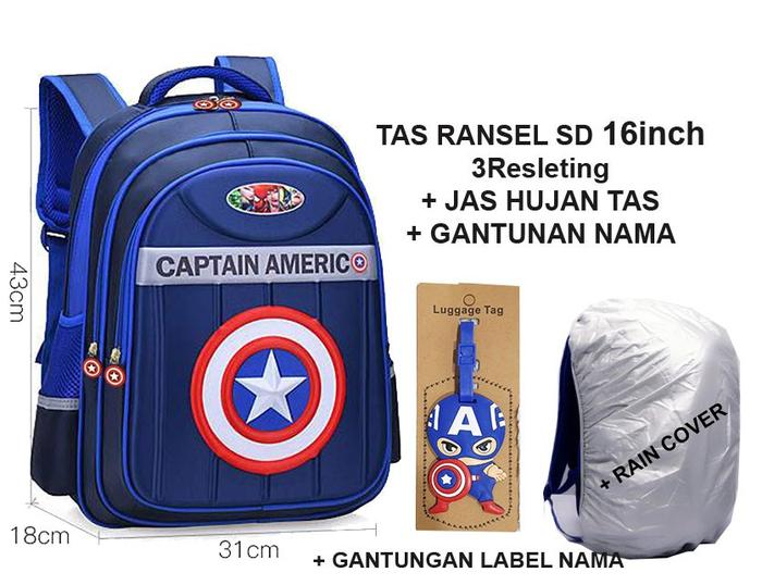 Gambar Tas RANSEL SEKOLAH SD CAPTAIN BINTANG Timbul 3RES + RC FREE NAME TAG - CAPTAIN BODY dari OnLanShop undefined Tokopedia