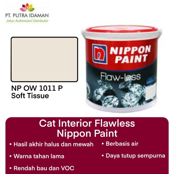 Gambar CAT NIPPON PAINT FLAWLESS 2,5 LITER - SOFT TISSUE NP OW 1011P dari PUTRA IDAMAN JKT undefined Tokopedia