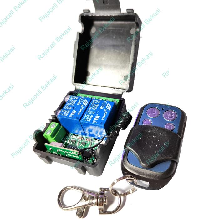 Gambar Relay Module Remote Control 2ch 12V Wireless Switch RF 433Mhz 315Mhz - 433Mhz, Remote Hitam dari Rajacell Bekasi undefined Tokopedia