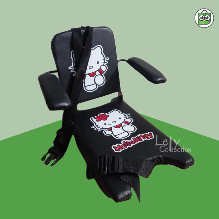 Gambar JOK TAMBAHAN PORTABLE BONCENGAN ANAK DI MOTOR MATIC DAN MOTOR BEBEK - Motif Hellokity, TanpaTangan dari LELY COLLECTION undefined Tokopedia
