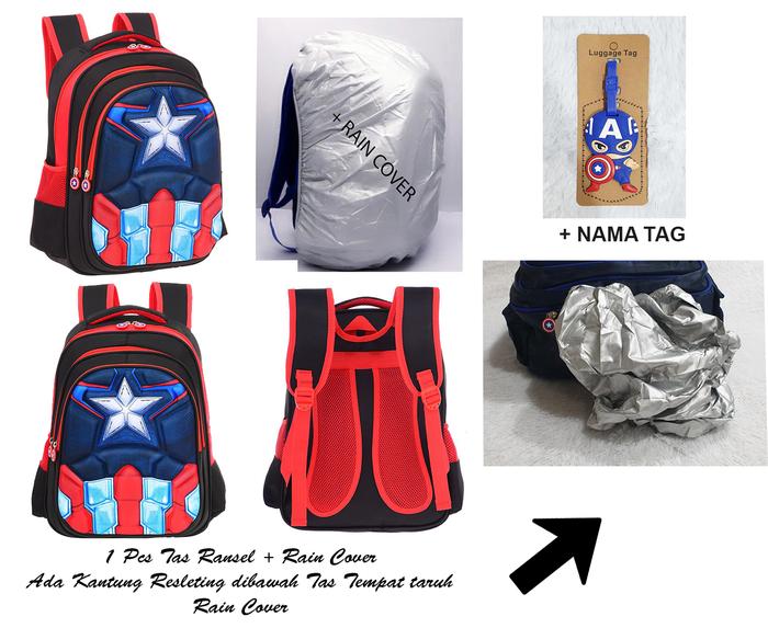 Gambar Tas RANSEL SEKOLAH SD CAPTAIN BINTANG Timbul 3RES + RC FREE NAME TAG - CAPTAIN OTOT dari OnLanShop undefined Tokopedia