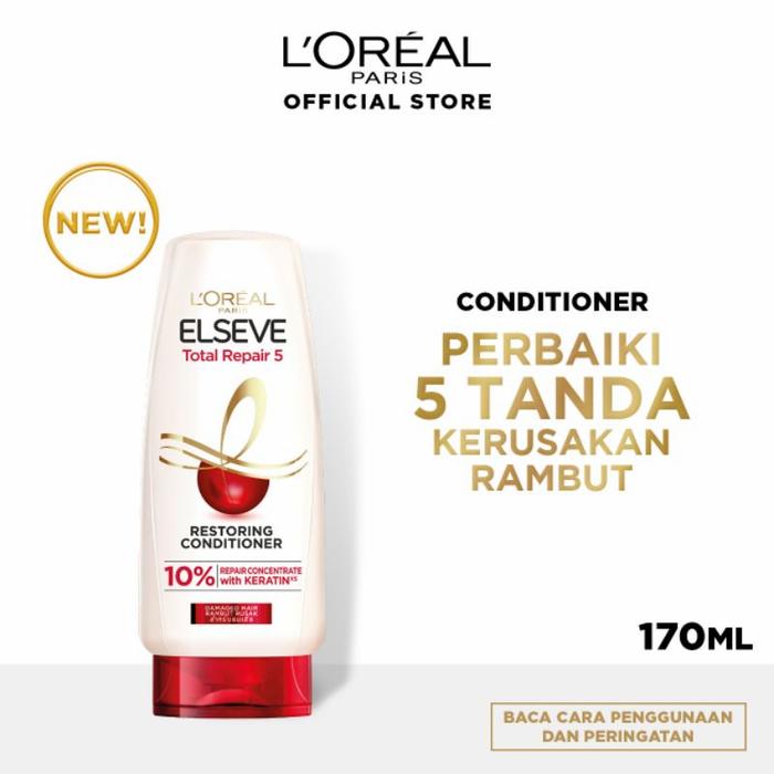 Gambar Loreal Paris elseve total repair 5 Conditioner 170ml (murahh) - Putih dari Rasitoserba undefined Tokopedia