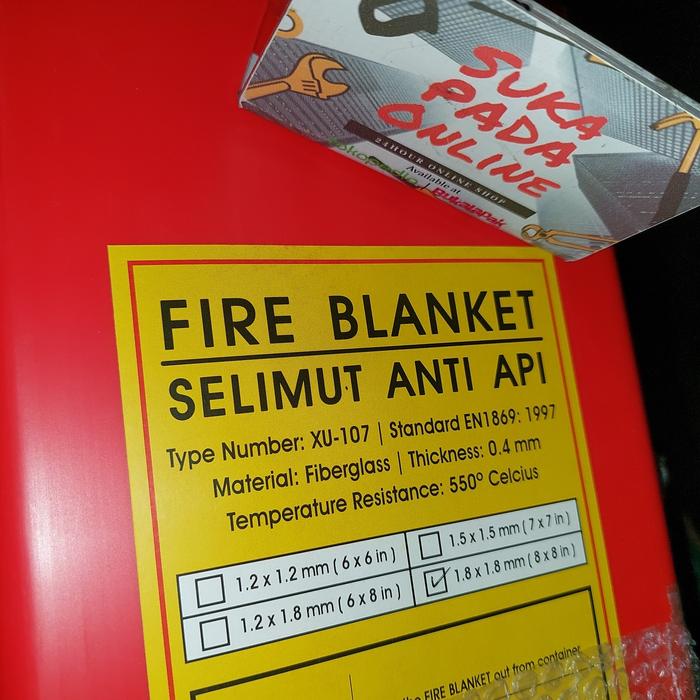 Gambar Selimut anti api fire blanket Keylight - 1.8m x 1.8m dari Suka Pada Online undefined Tokopedia