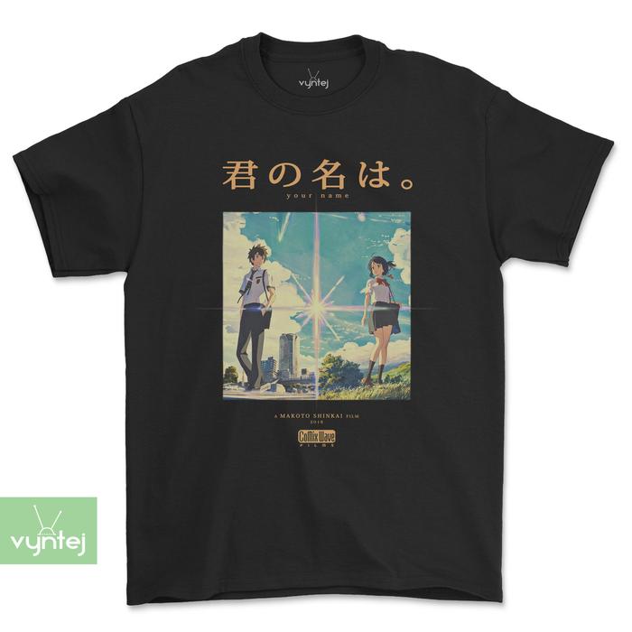 Gambar KAOS YOUR NAME - KIMI NO NAWA | COMIX WAVE | 001 | BAJU ANIME TSHIRT - Hitam, 2XL dari Vyntej undefined Tokopedia