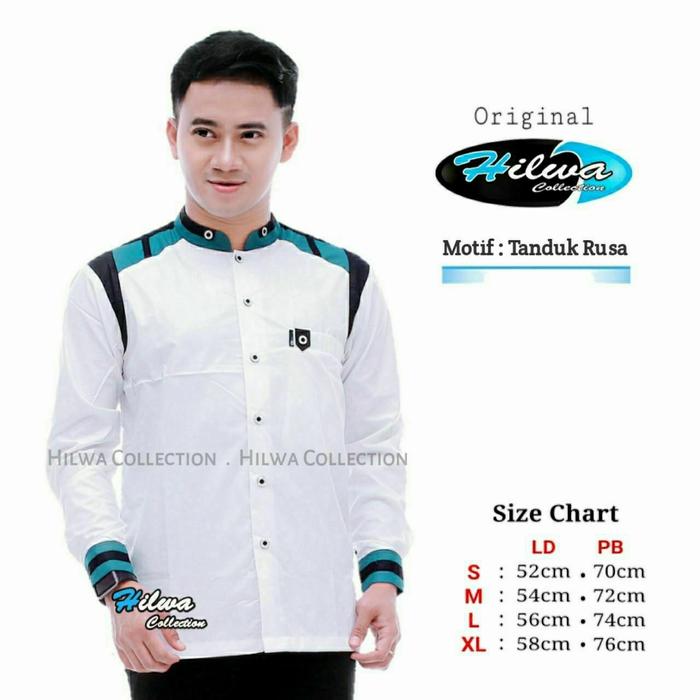 Gambar baju koko pria lengan panjang Hilwa Collection tanduk rusa navy batik - TR TOSCA, M dari GrosirPakaian Pekalongan undefined Tokopedia