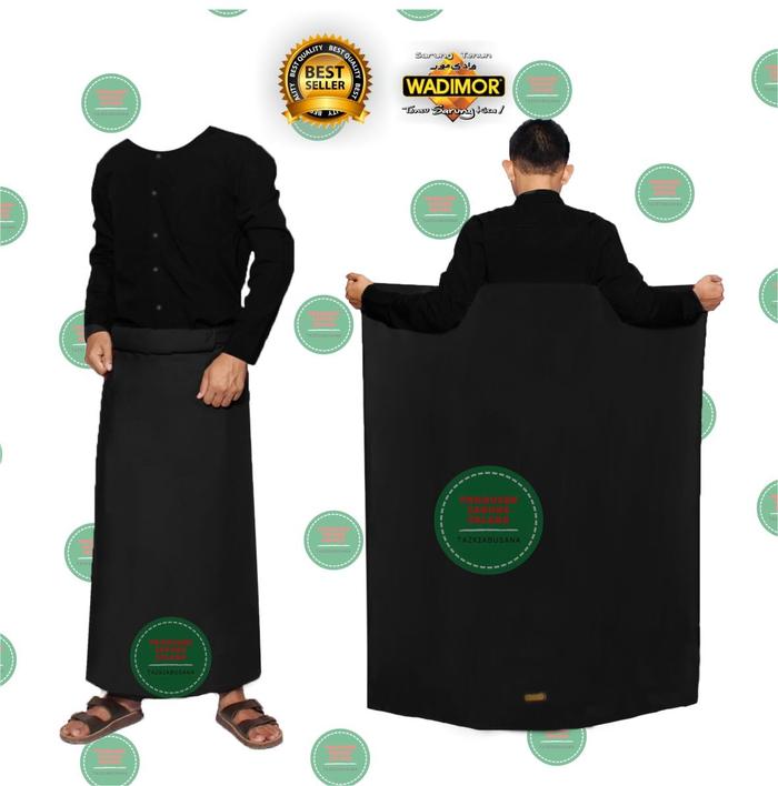 Gambar Sarung dewasa wadimor hitam tumpal salur original Garis Kain Katun Kotak Katun Kotak - HITAM POLOS, DEWASA dari TIKABUSANA undefined Tokopedia