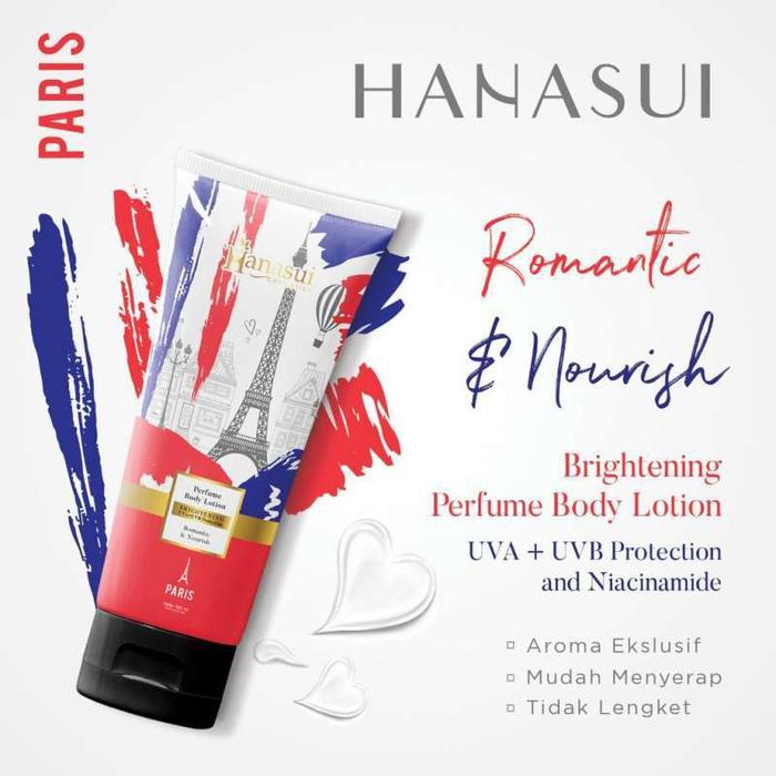 Gambar HANASUI BRIGHTENING PERFUME HAND BODY LOTION 180ML KOSMETIK PERAWATAN - PARIS dari Joy Victoria Panjer Pakerisan undefined Tokopedia