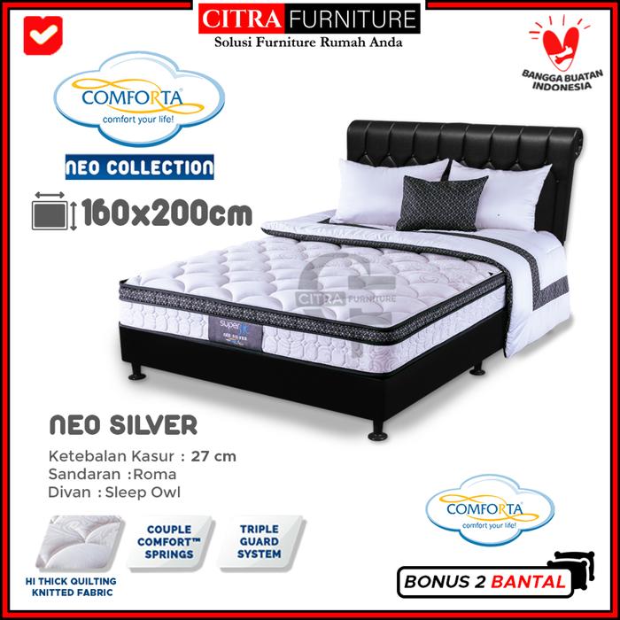Gambar Comforta Spring bed Super Fit Neo Silver 160 x 200 -Full set Springbed - HB CLASIC dari Citra furniture undefined Tokopedia