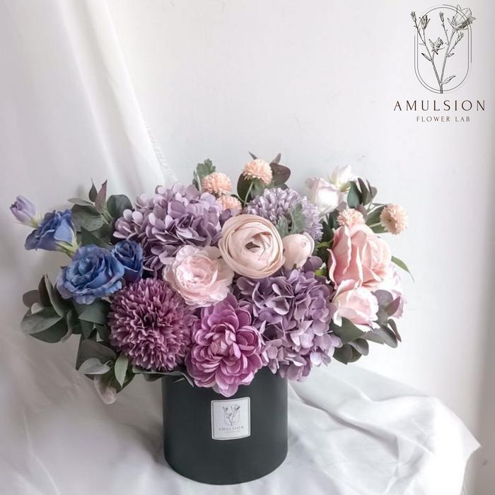 Gambar Rangkaian Bunga Artificial Ucapan Selamat Hadiah Romantis Flower Kado - PurpleDande A17 dari Amulsion Flower Lab undefined Tokopedia