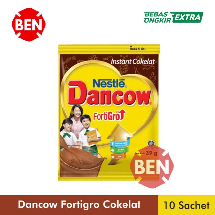 Gambar Dancow Fortigro Coklat Bubuk 1 Renceng 10 Pcs Sachet 39g 39gr Instant dari Ben Motoshop undefined Tokopedia