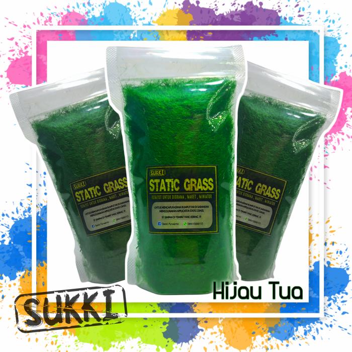 Gambar bahan diorama , rumput statis / grass static diorama - hijau tua, 16gram dari Dodik diorama undefined Tokopedia
