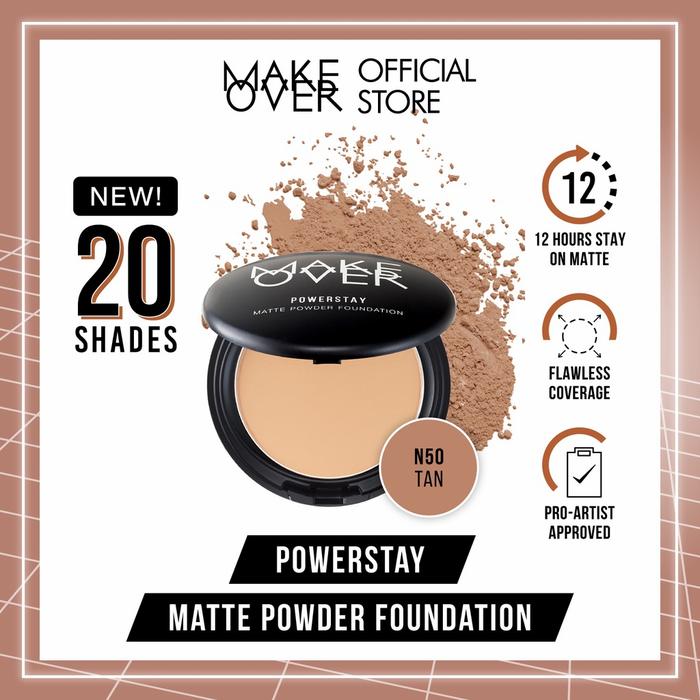 Gambar MAKE OVER - Powerstay Matte Powder Foundation Original - W50 Creme Tan dari Ais Beauty. undefined Tokopedia
