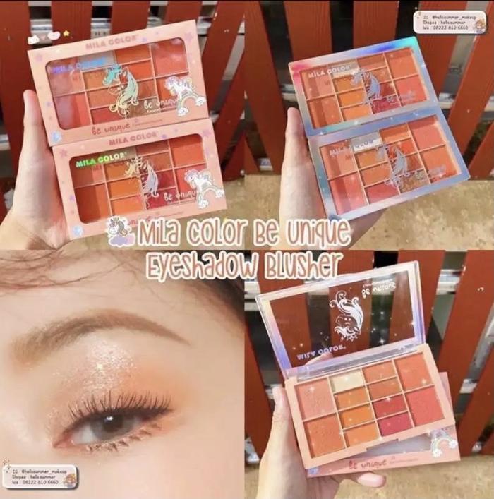Gambar MILA COLOR EYESHADOW & BLUSHER PALETTE (BE UNIQUE / ICE CREAM) - be unique dari STARKOSMET undefined Tokopedia