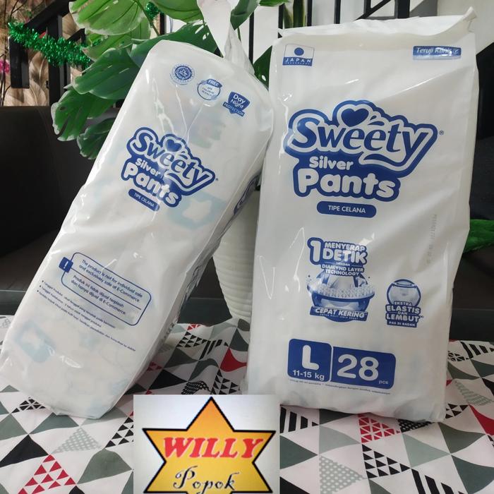 Gambar sweety silver pants L 28 - Putih, L dari WILLY Popok undefined Tokopedia