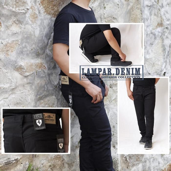Gambar celana chino panjang pria slim fit original Distro terbaru termurah - Hitam, 27 dari azr store bandung undefined Tokopedia