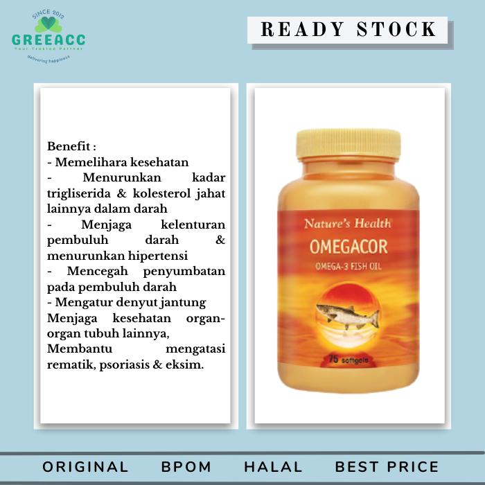 Promo Nature's Health OMEGACOR Omega-3 Fish Oil BPOM 75 Natures Omega 3 -  Jakarta Barat - Greeacc | Tokopedia