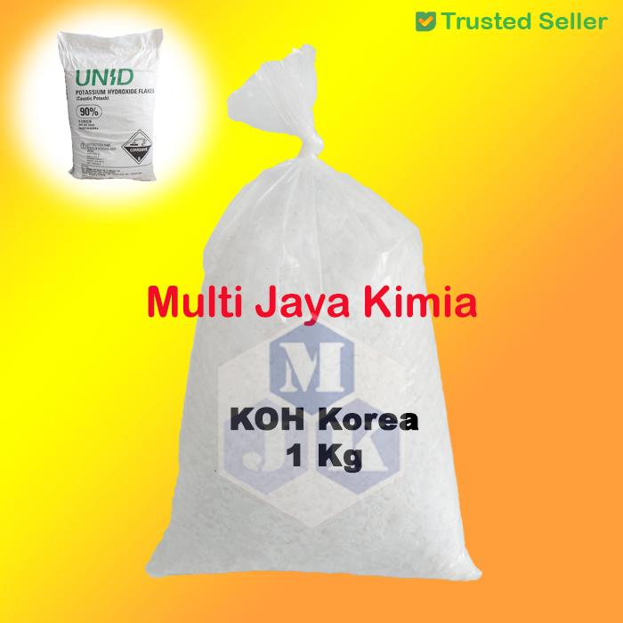 Gambar KOH / Potassium Hydroxide UNID 1Kg dari Multi Jaya Kimia undefined Tokopedia