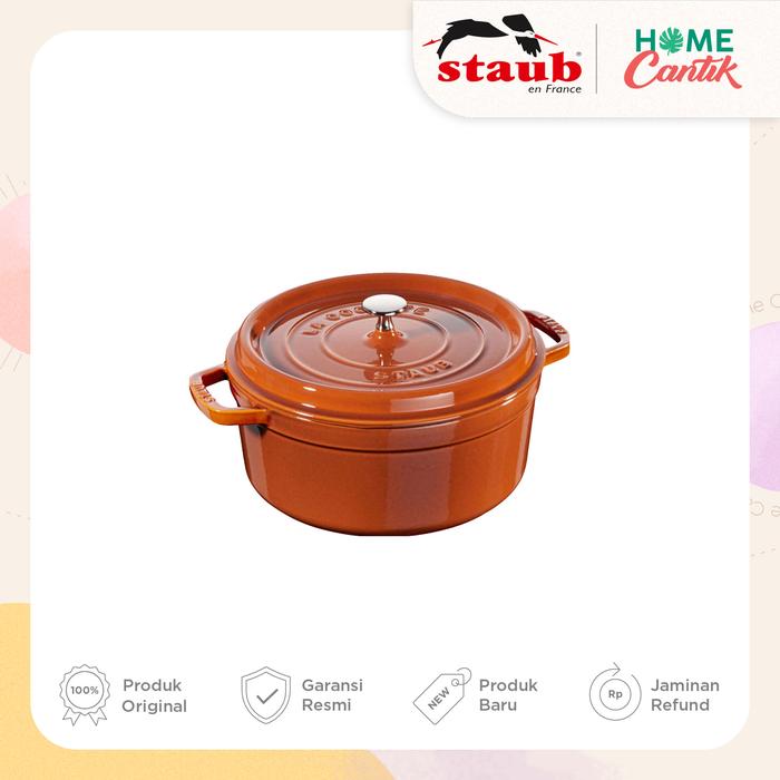 Gambar Staub Cast Iron Cocotte Round 20 cm - Cinnamon dari Home Cantik undefined Tokopedia
