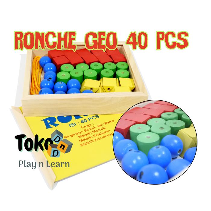 Gambar Mainan Edukatif / Edukasi Anak - Balok Kayu Ronche 40 Ronce Kalung dari TokoDnD undefined Tokopedia
