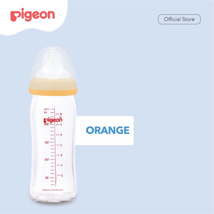 Gambar PIGEON Botol Susu Bayi Gelas Pp Wide Neck 160Ml P-Plus Nipple Size Ss - Orange dari Pigeonbabyindonesia undefined Tokopedia