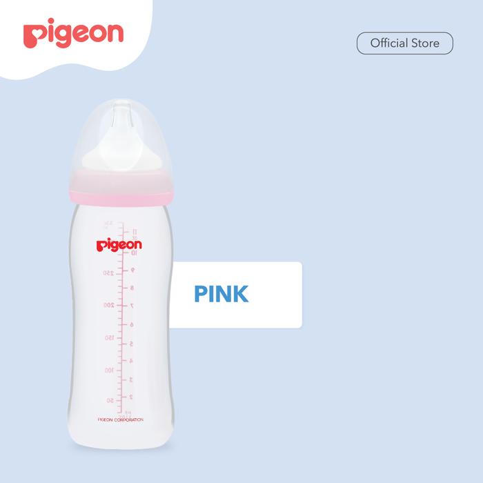 Gambar Pigeon Botol PP Wide Neck 240 Ml W/ P-Plus Nipple - Merah Muda dari Pigeonbabyindonesia undefined Tokopedia