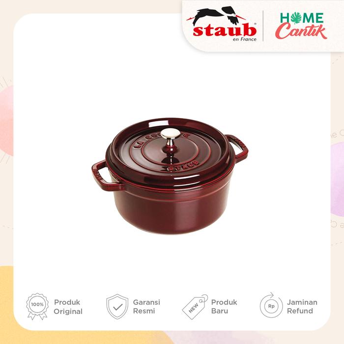 Gambar Staub Cast Iron Cocotte Round 20 cm - Granadine Red dari Home Cantik undefined Tokopedia