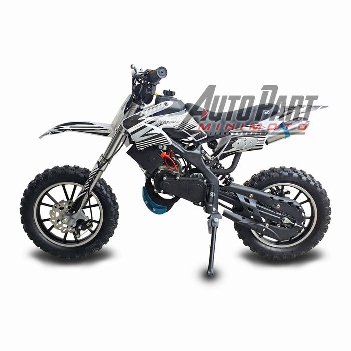 Gambar Mini Trail Double Starter 50cc 2Tak - Trail Mini MT2 Dobel Starter 2T - Putih dari Autopart Minimoto undefined Tokopedia