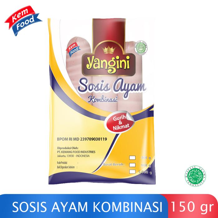 Gambar Yangini Chicken Sausage - Sosis Ayam Kombinasi - 150 gr dari Kemfood undefined Tokopedia