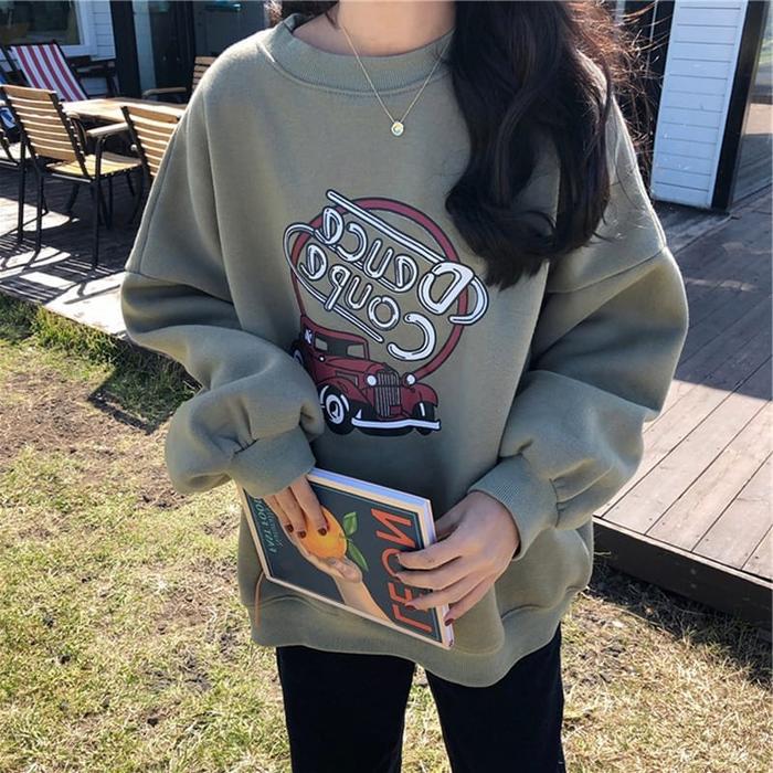 Gambar sweater wanita korea Deuc couple Sweater Basic Wanita - Mint dari Keiruushop undefined Tokopedia