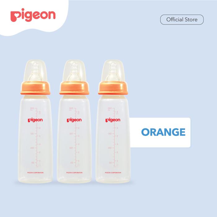 Gambar Pigeon Triple Pack PP KP 240Ml With S-Type Silicone Nipple - Orange dari Pigeonbabyindonesia undefined Tokopedia