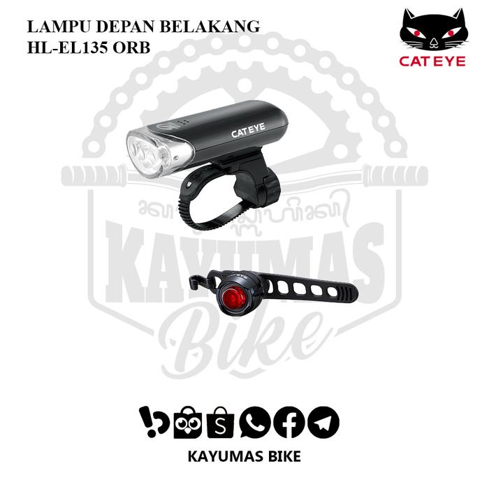 LAMPU DEPAN BELAKANG CATEYE HL-EL135 ORB FRONT REAR LAMP di Kayumas Bike  Tokopedia