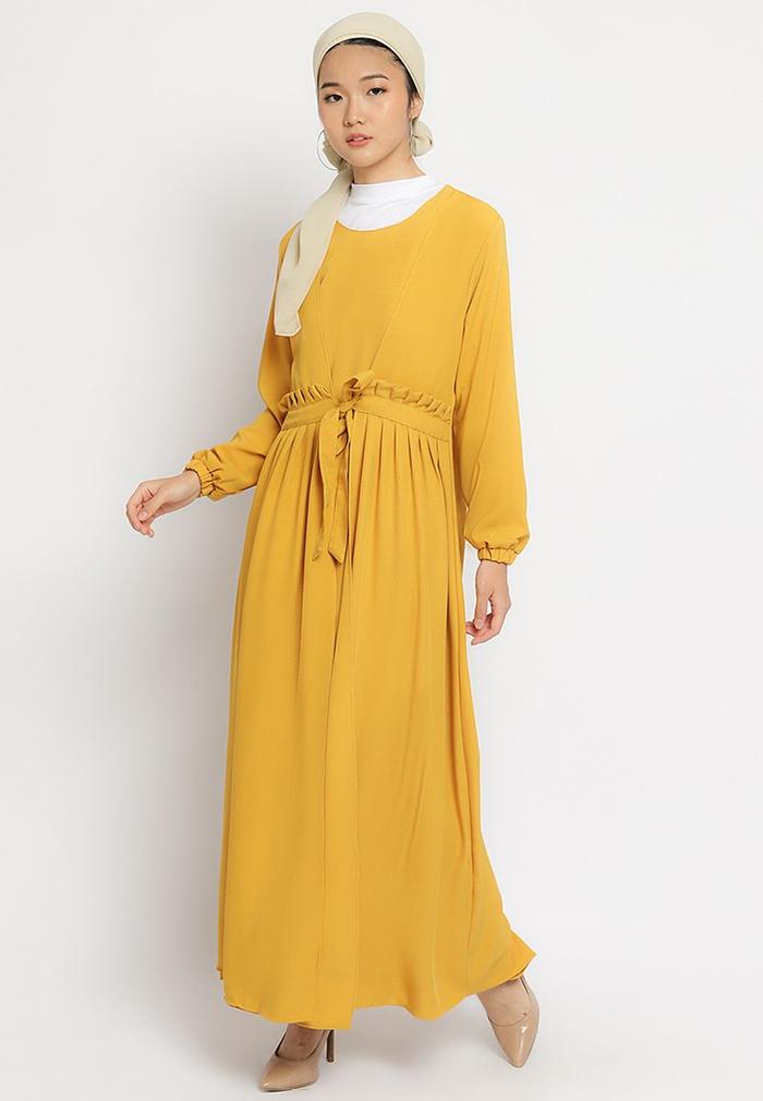 Gambar PURICIA GAMIS ASSYIFA - YELLOW, M dari Kopamart Kota Surabaya Tokopedia