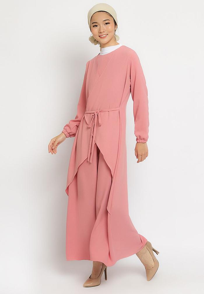 Gambar PURICIA GAMIS ABIDAH - PINK, XL dari Kopamart Kota Surabaya Tokopedia