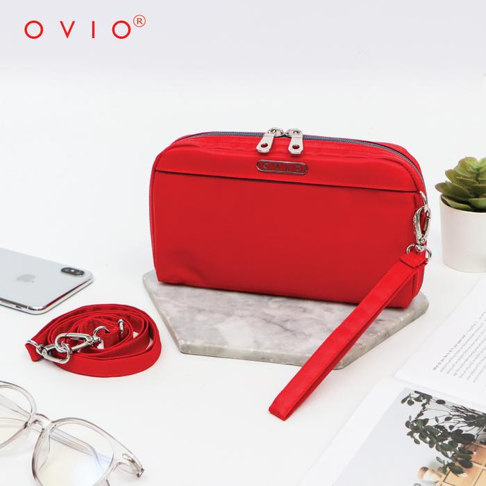 Gambar OVIO 3103 Nylon - Dompet Multifungsi / Pouch Organizer - Red dari OVIO Official undefined Tokopedia