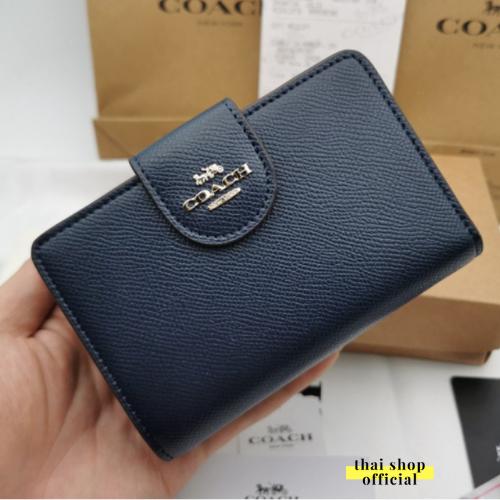 blue coach wallet
