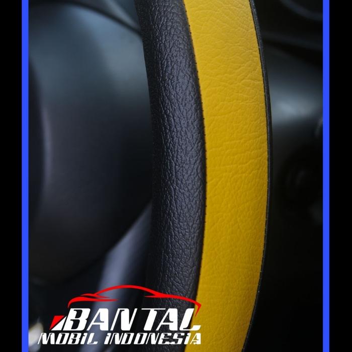 Gambar Cover Stir Sarung Setir Pelindung Steer Mobil Daihatsu SIRION Hitam - Kuning dari Bantal Mobil Indonesia undefined Tokopedia