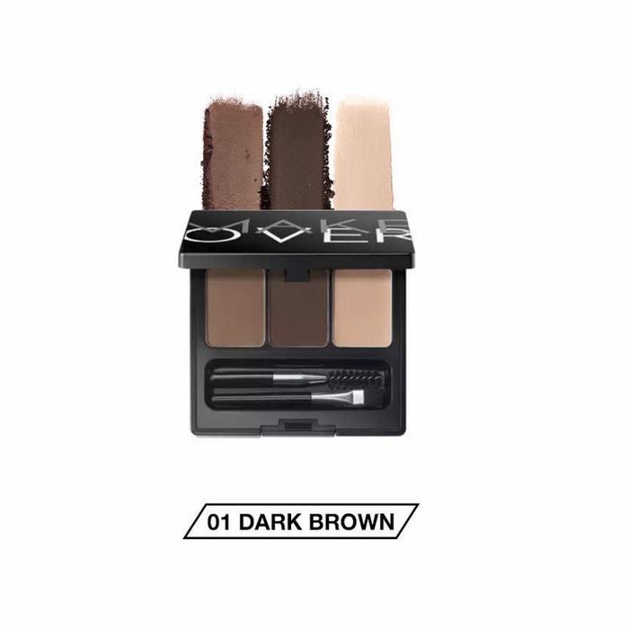 Gambar MAKE OVER - Eye Brow Definition Kit | Eyebrow Palette Original - Dark Brown dari Ais Beauty. undefined Tokopedia