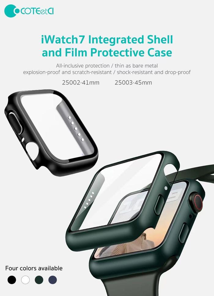 Jual CASE Apple Watch 7 45mm 41 mm case + tempered glass iWatch 7 COTEetCI  - BLACK, 41mm - Jakarta Barat - Coteci Official Store | Tokopedia