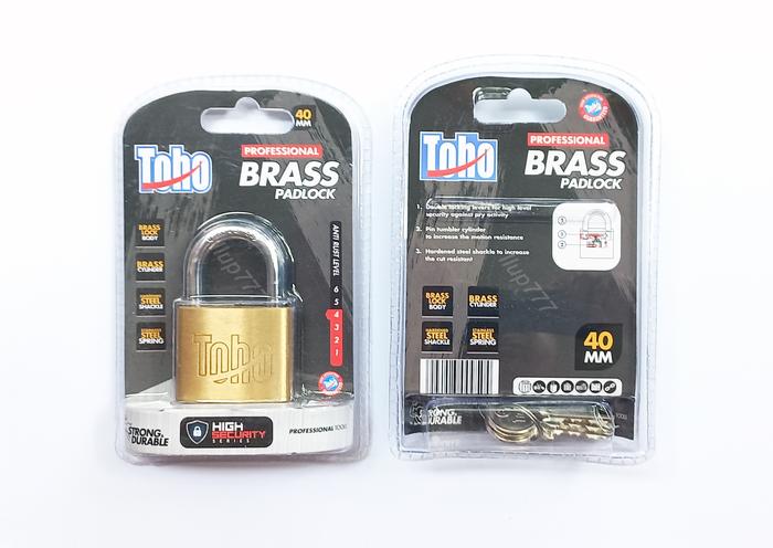 Gambar Gembok Kuningan Toho / Brass Padlock Toho 40 mm Leher Pendek dari Syhicy Shop undefined Tokopedia