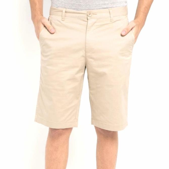 Gambar Celana Pendek Pria Bermuda Giordano Original Cotton Slim Fit - Cream, 29 dari ekaputrastore31 undefined Tokopedia