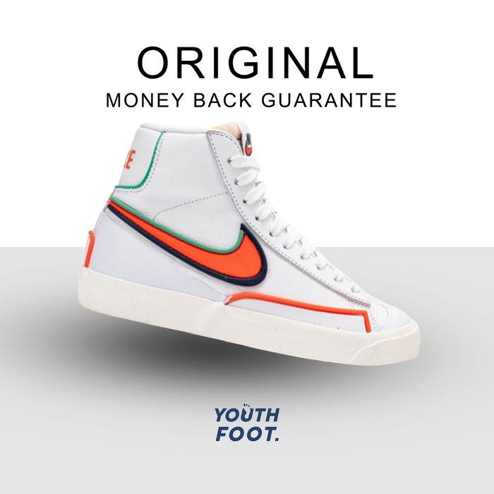 nike blazer mid 77 infinite white bright crimson blue void