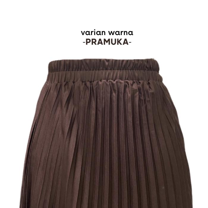 Gambar ROK PLISKET 100 CM / ROK PLISKET PANJANG / ROK REMPEL / ROK LIPET - PRAMUKA dari MASKERKING undefined Tokopedia