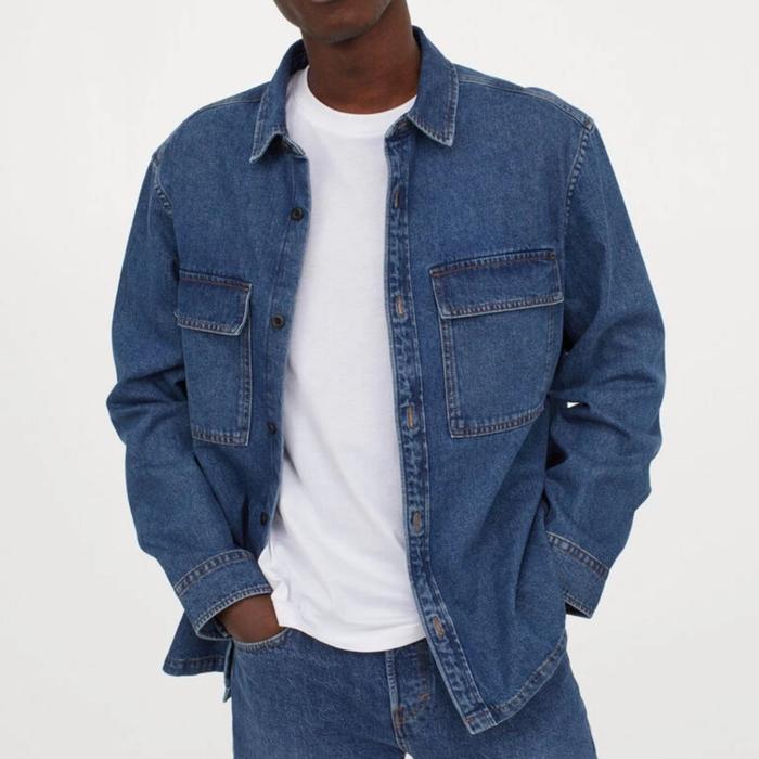 Jual DENIM SHIRT JACKET H\u0026M (ORIGINAL 