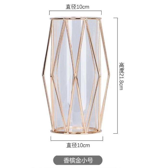 Gambar vas bunga nordic dekorasi rumah bunga vase besi stainless gold emas - Gold kecil dari Homvie undefined Tokopedia