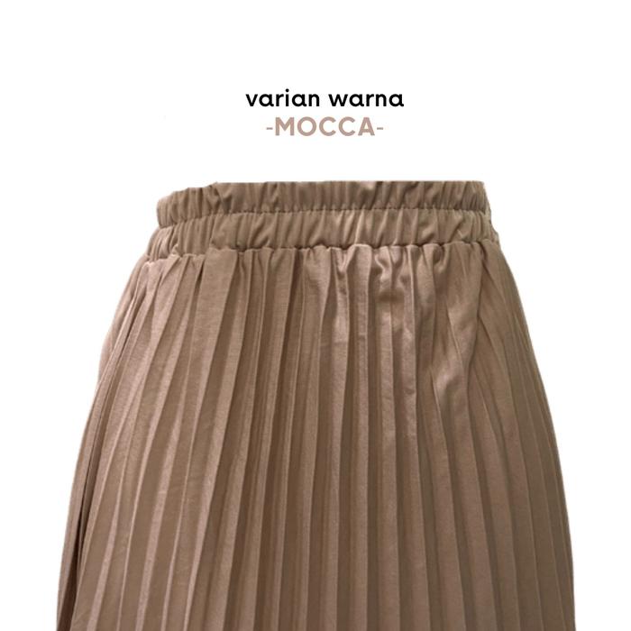 Gambar ROK PLISKET 100 CM / ROK PLISKET PANJANG / ROK REMPEL / ROK LIPET - MOCCA dari MASKERKING undefined Tokopedia