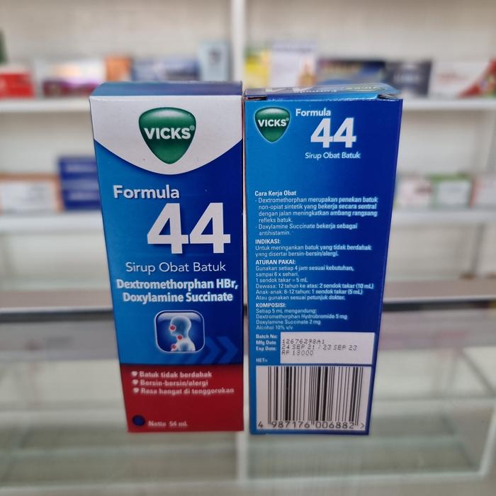 Gambar VICKS FORMULA 44 PERBOTOL ISI 54 ML.. EXP SEP 23 dari Raffa_Farma undefined Tokopedia